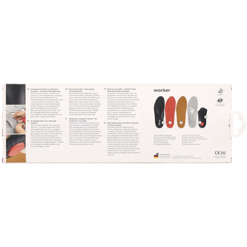 Pedag Worker - Inlegzool - Zwart - 43