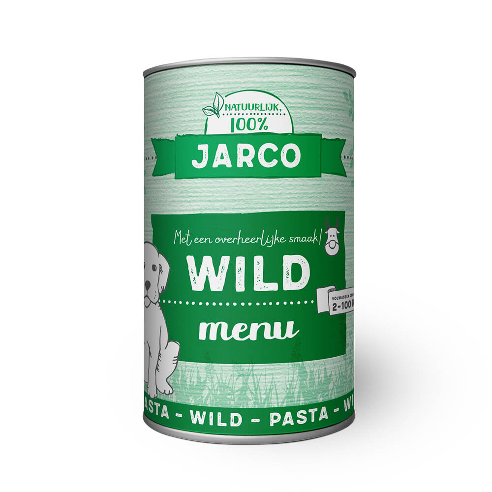 Jarco Dog Blik - Hondenvoer - 400 Gram - wild Jarco Dog Blik - Hondenvoer - 400 Gram - wild