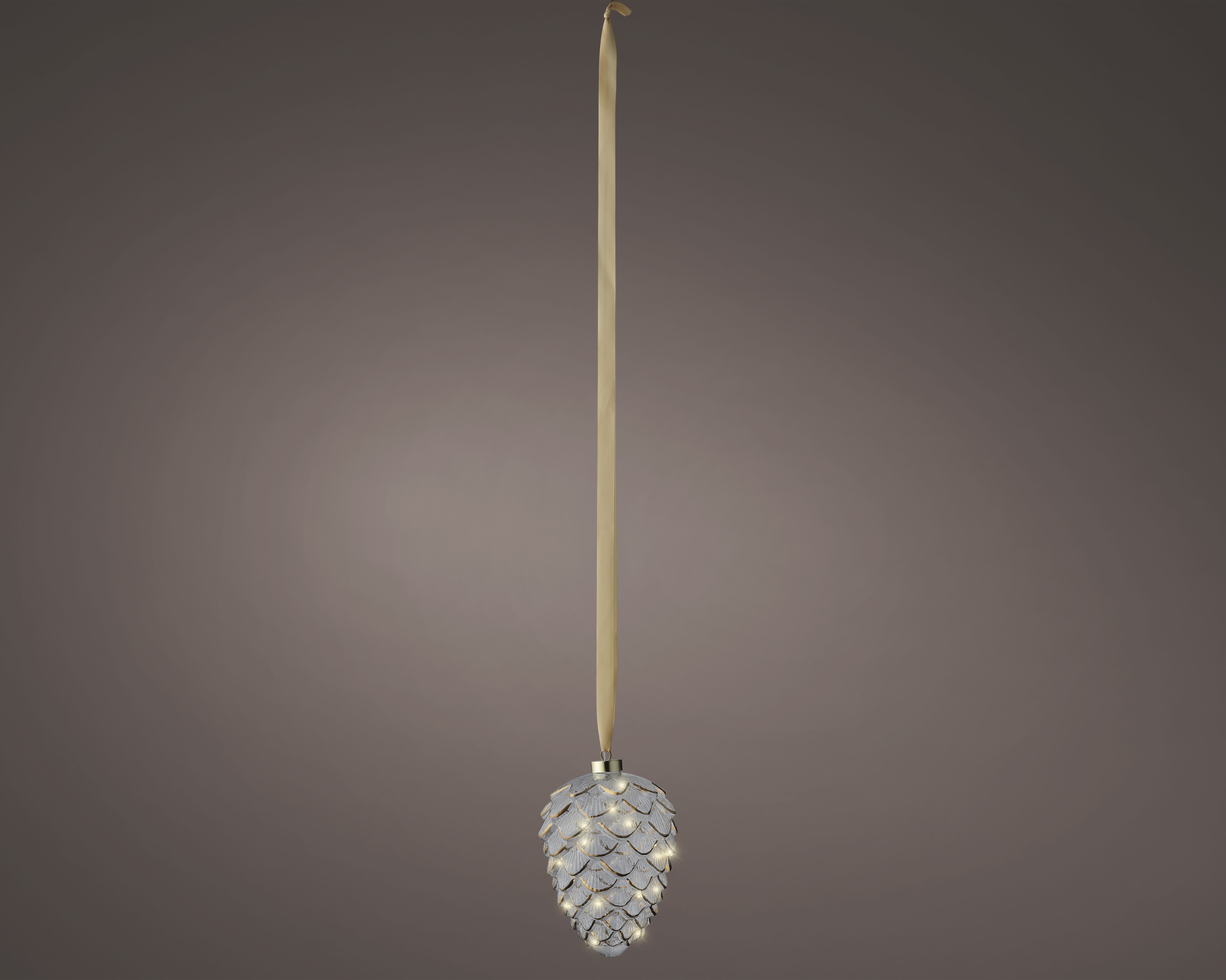 Lumineo LED Dennenappel - Hanglamp - 15 - Wit - Warm wit