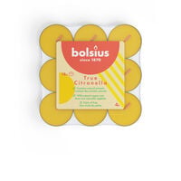 Bolsius True Citronella - Waxinelichtjes - 12.4 cm - Geel - Citronella