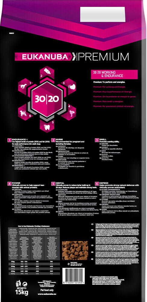 Eukanuba Premium Performance Working & Endurance - Hondenvoer - 15 Kilogram - kip