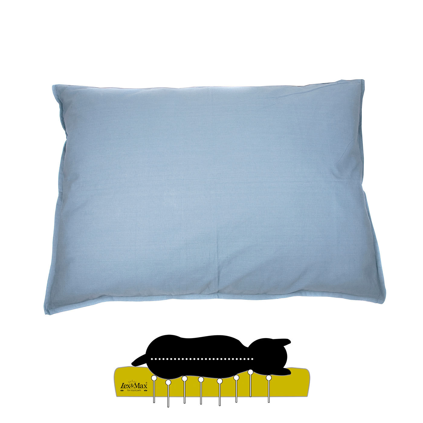 Lex & Max Tivoli - Orthopedisch Hondenkussen - Lichtblauw - 70x100x16 cm - L Lex & Max Tivoli - Orthopedisch Hondenkussen - Lichtblauw - 70x100x16 cm - L