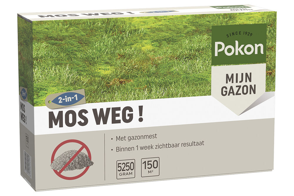 Pokon Mos Weg! - Gazonmeststof - 150 m2 - 5.25 Kilogram Pokon Mos Weg! - Gazonmeststof - 150 m2 - 5.25 Kilogram