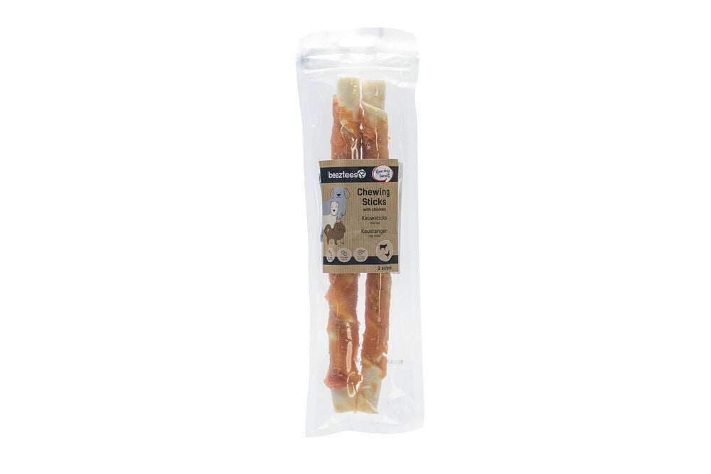 Beeztees Kauwstick- Hondensnack - 2 Stuks - Kip - L Beeztees Kauwstick- Hondensnack - 2 Stuks - Kip - L