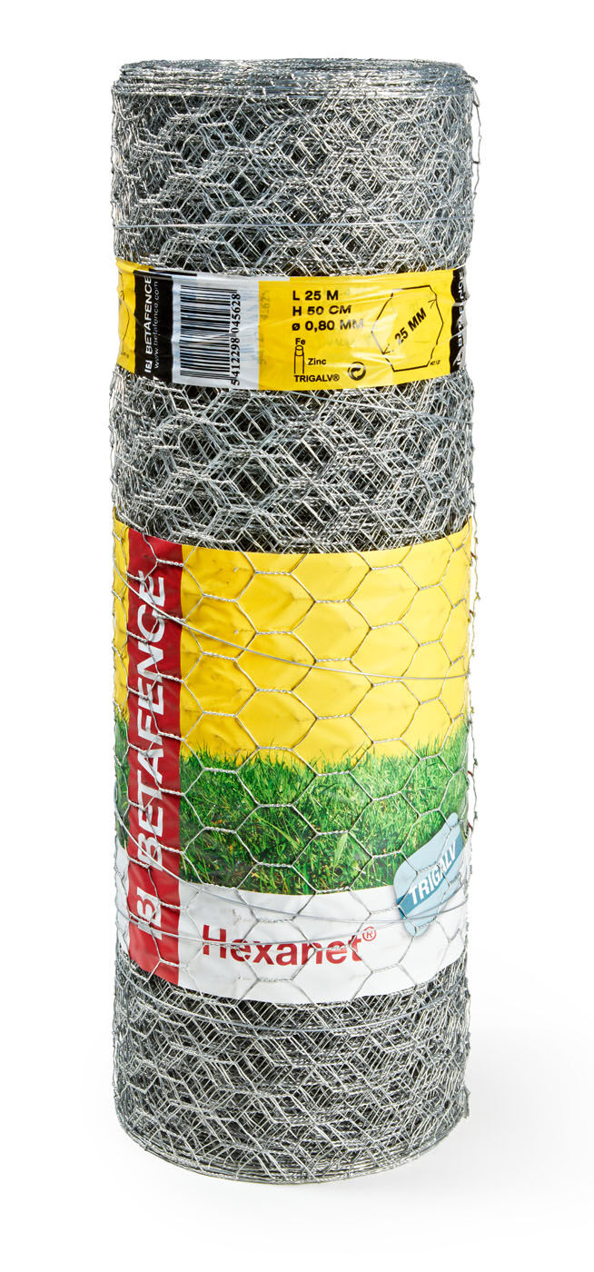 Betafence - Hexanet Trigalv - Zeskantig vlechtwerk gaas - Verzinkt - 50 cm - 53x2.5x20 cm - 500 cm Betafence - Hexanet Trigalv - Zeskantig vlechtwerk gaas - Verzinkt - 50 cm - 53x2.5x20 cm - 500 cm