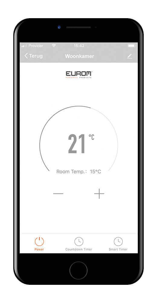 Eurom Alutherm Wifi - Convectorkachel - 2000 W