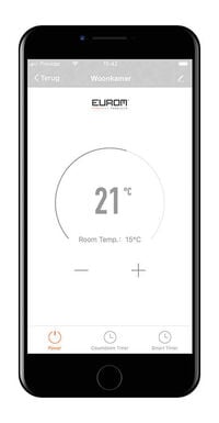 Eurom Alutherm Wifi - Convectorkachel - 2000 W