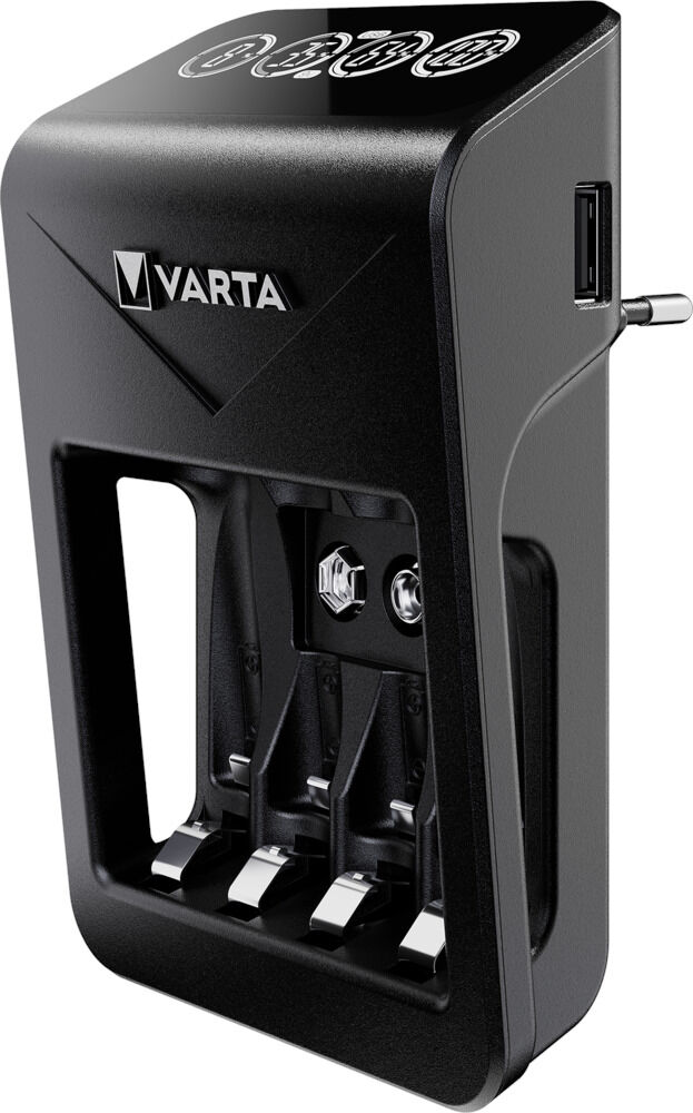 VARTA LCD Lader incl. AA Batterij 4 stuks - Batterij oplader - 4 Stuks