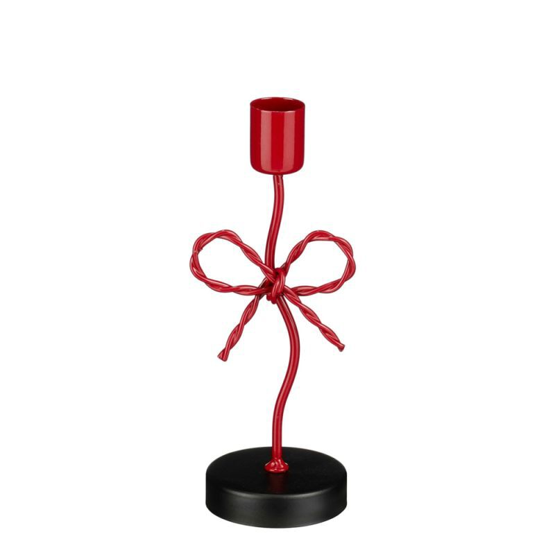 Mica Decorations Strikje - Kandelaar - Rood