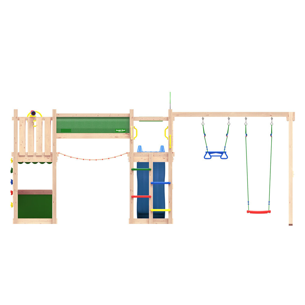 Jungle Gym Raufoss Douglas - Speeltoestel - Blauw - Douglas hout