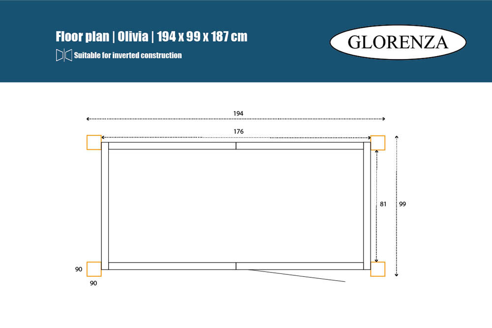 Glorenza Olivia - Kattenren - Antraciet - 187x99x193 cm