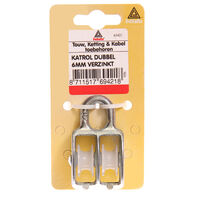 Deltafix dubbel 6mm - Hijskatrol - Verzinkt - 0.6 cm