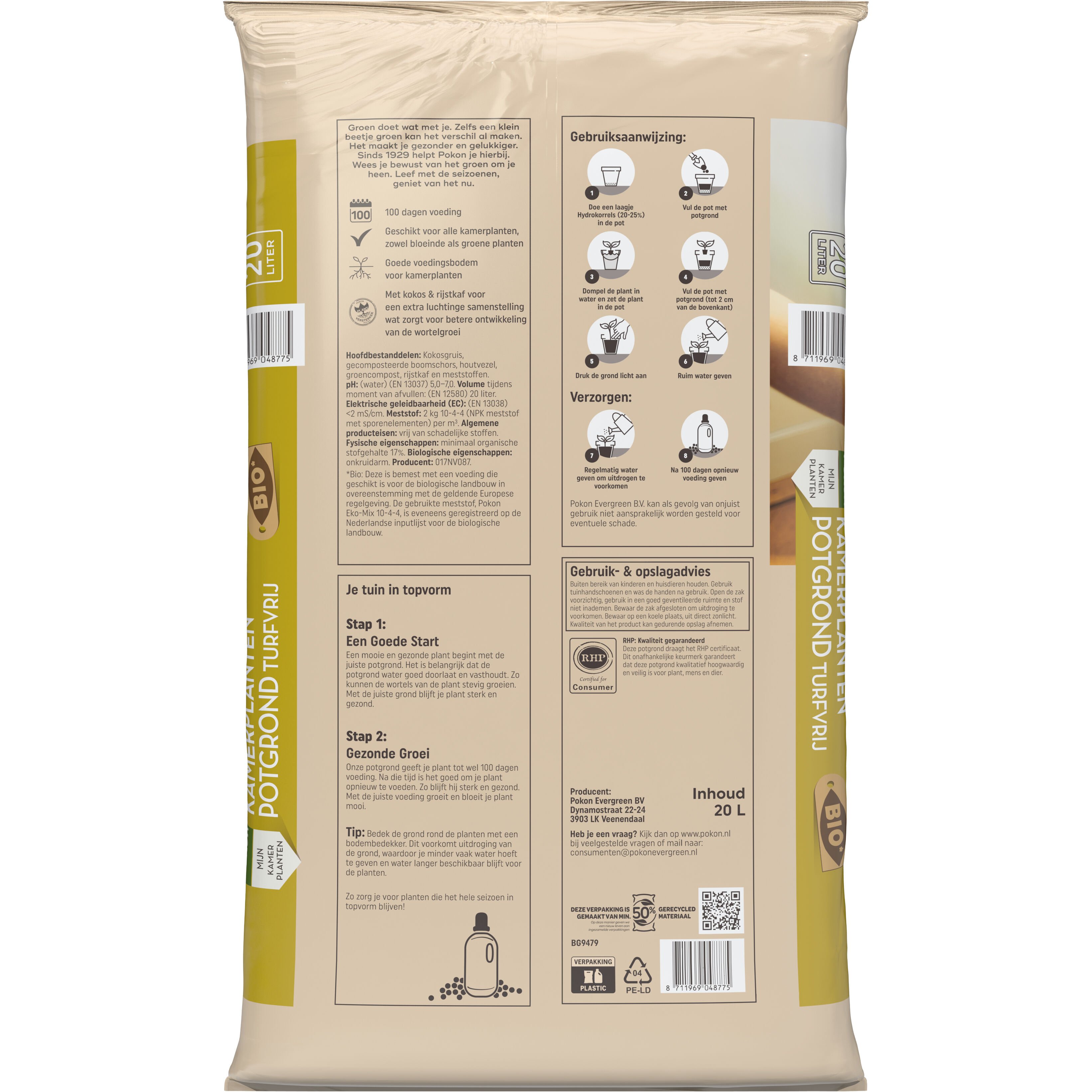Pokon Bio Kamerplantgrond - Potgrond - 20 Liter