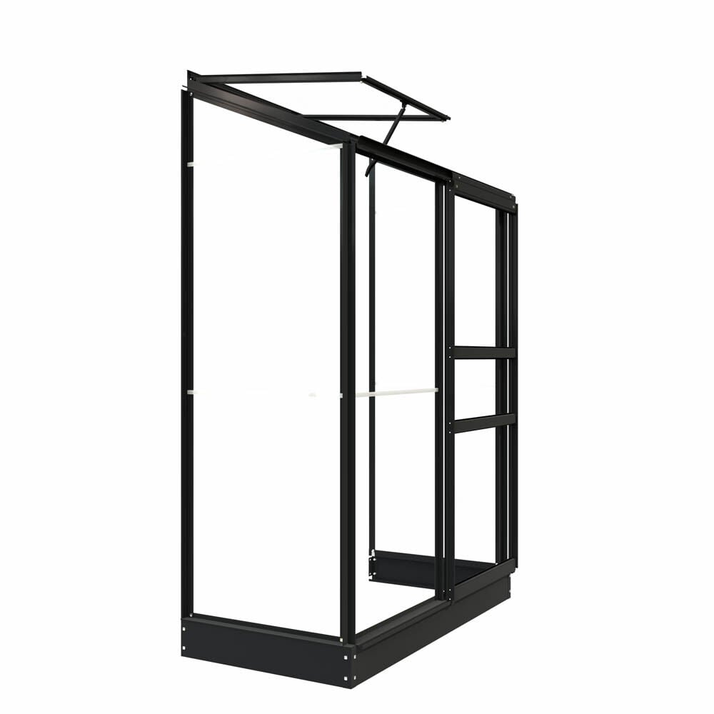 Royal Well Emma I - Muurkas - zwart - 194x132x69 cm - Veiligheidsglas