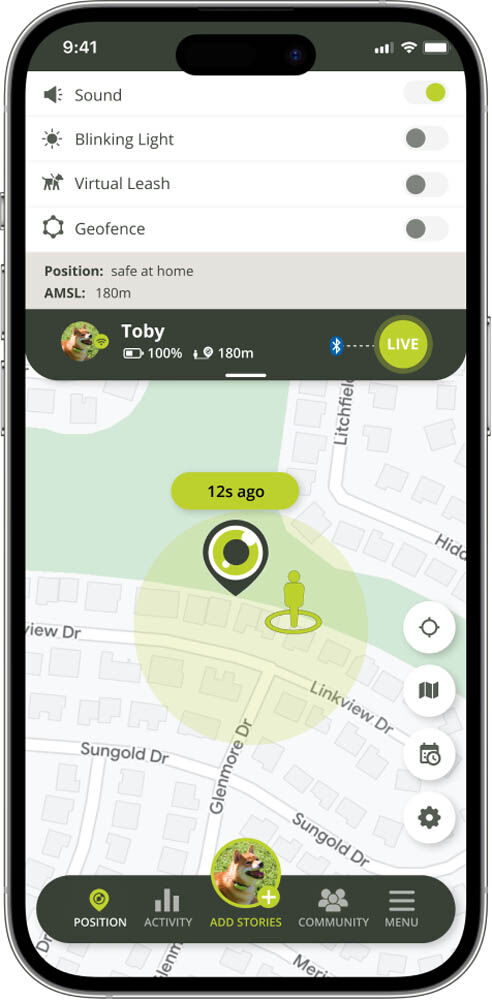 Kippy Dogg - GPS tracker Hond - Groen