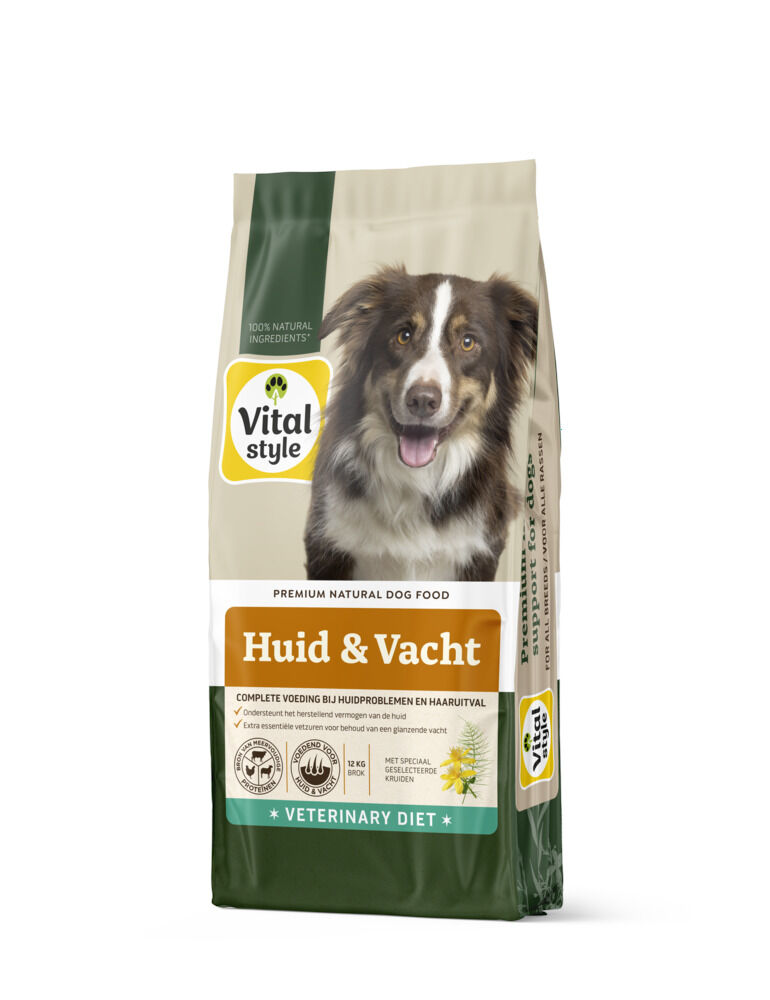 VITALstyle Huid & Vacht - Hondenvoer - 12 Kilogram - rund, varken, lam