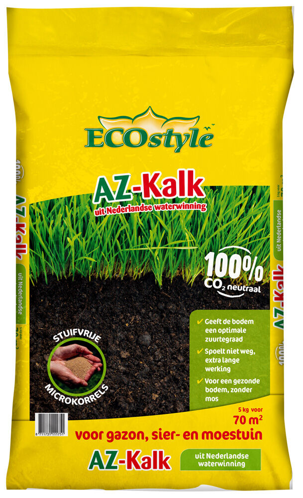 ECOstyle Gazon AZ-Kalk - 4-seizoenenkalk - 70 m2 - 5 Kilogram