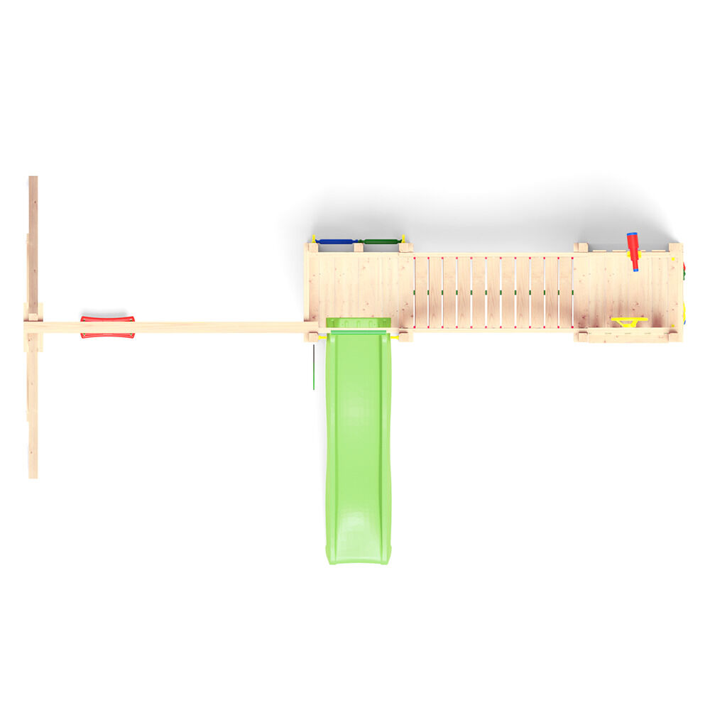 Jungle Gym Raufoss Douglas - Speeltoestel - Licht groen - Douglas hout