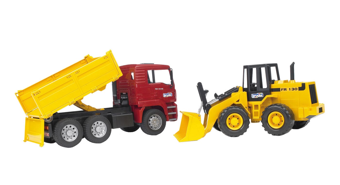 Bruder Man Kipper met Shovel - Vrachtwagen Bruder Man Kipper met Shovel - Vrachtwagen