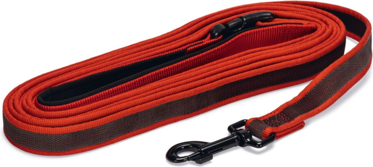 Beeztees Parinca Premium - Hondenriem - rood - 500 cm