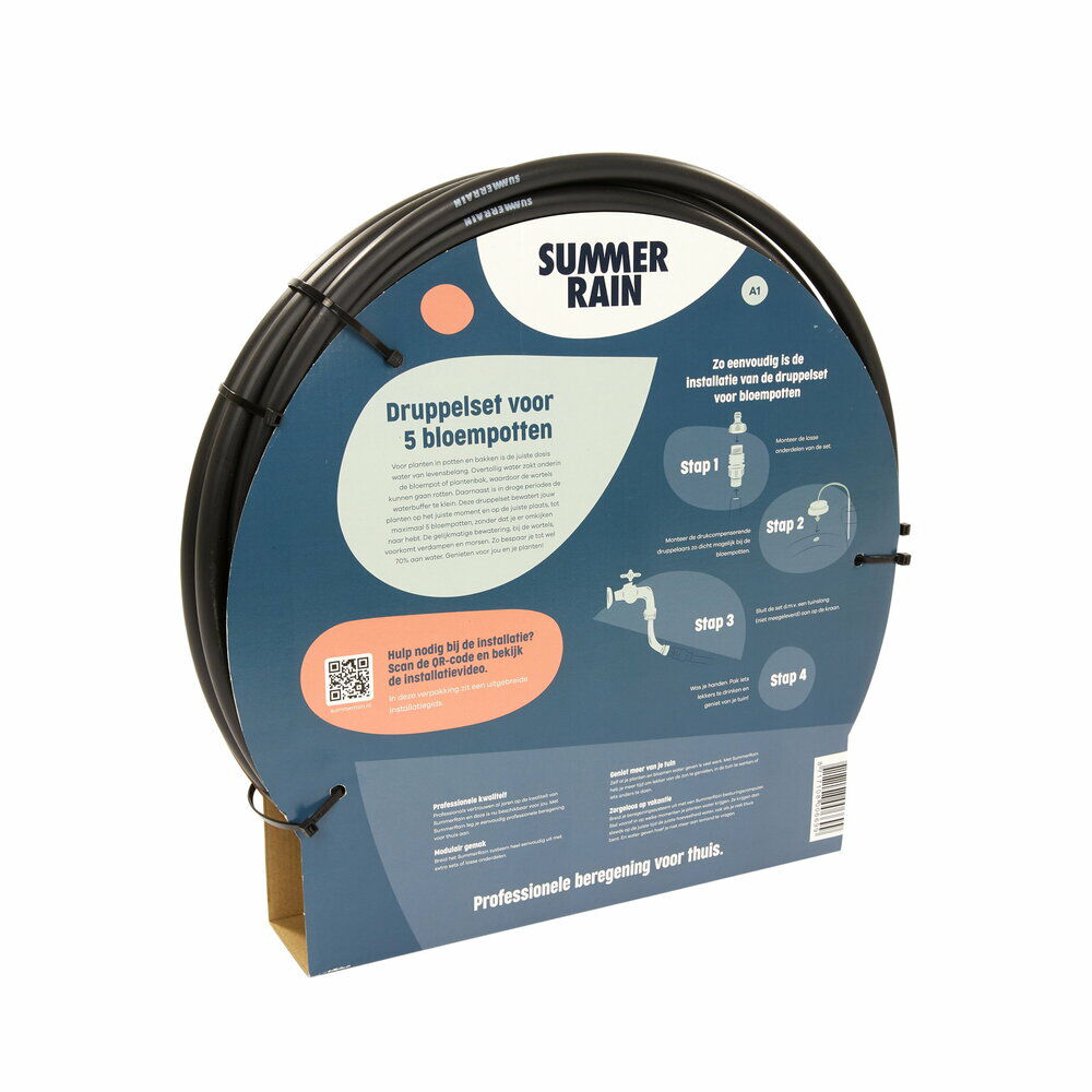 SummerRain Bloempotten - Druppelset - 5 potten - 10 m