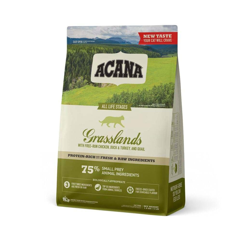 Acana Grasslands Cat - Kattenvoer - 1.8 Kilogram - kip, kalkoen, eend