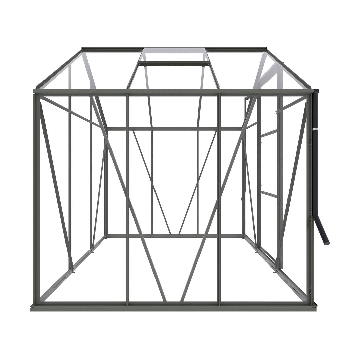 Royal Well Kate I Full Options - Tuinkas - Groengrijs - 217x192x192 cm - Veiligheidsglas