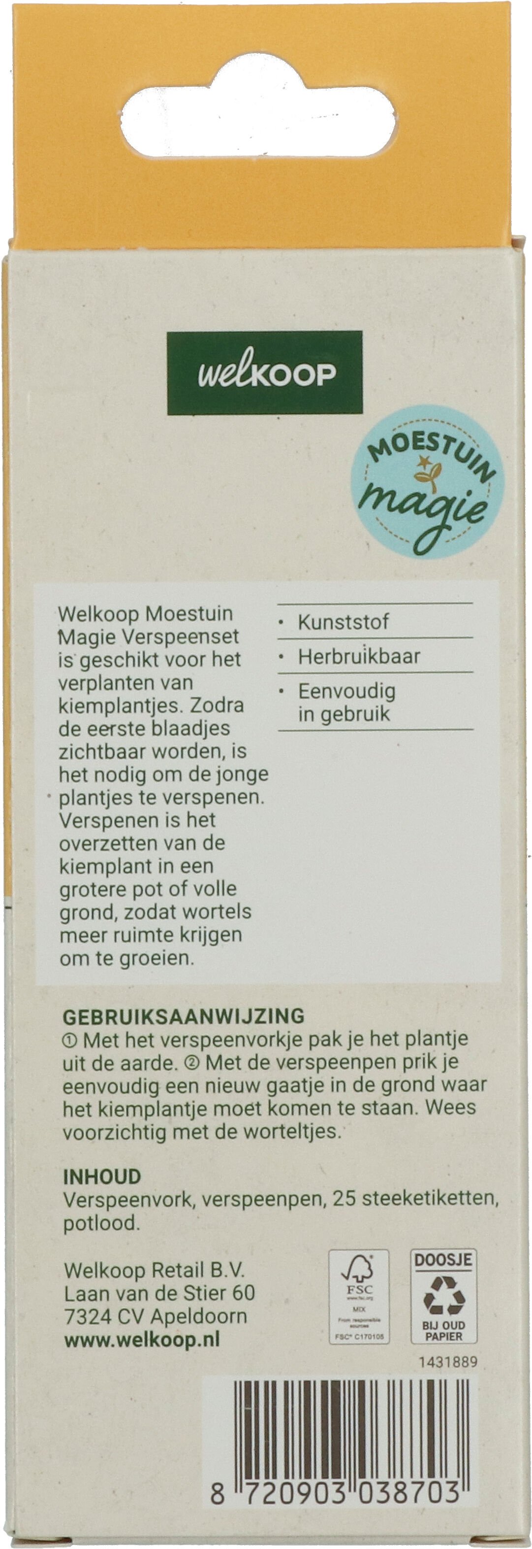 Welkoop Moestuin Magie - Verspeenset - Grijs|Wit - 25x9.5x2 cm