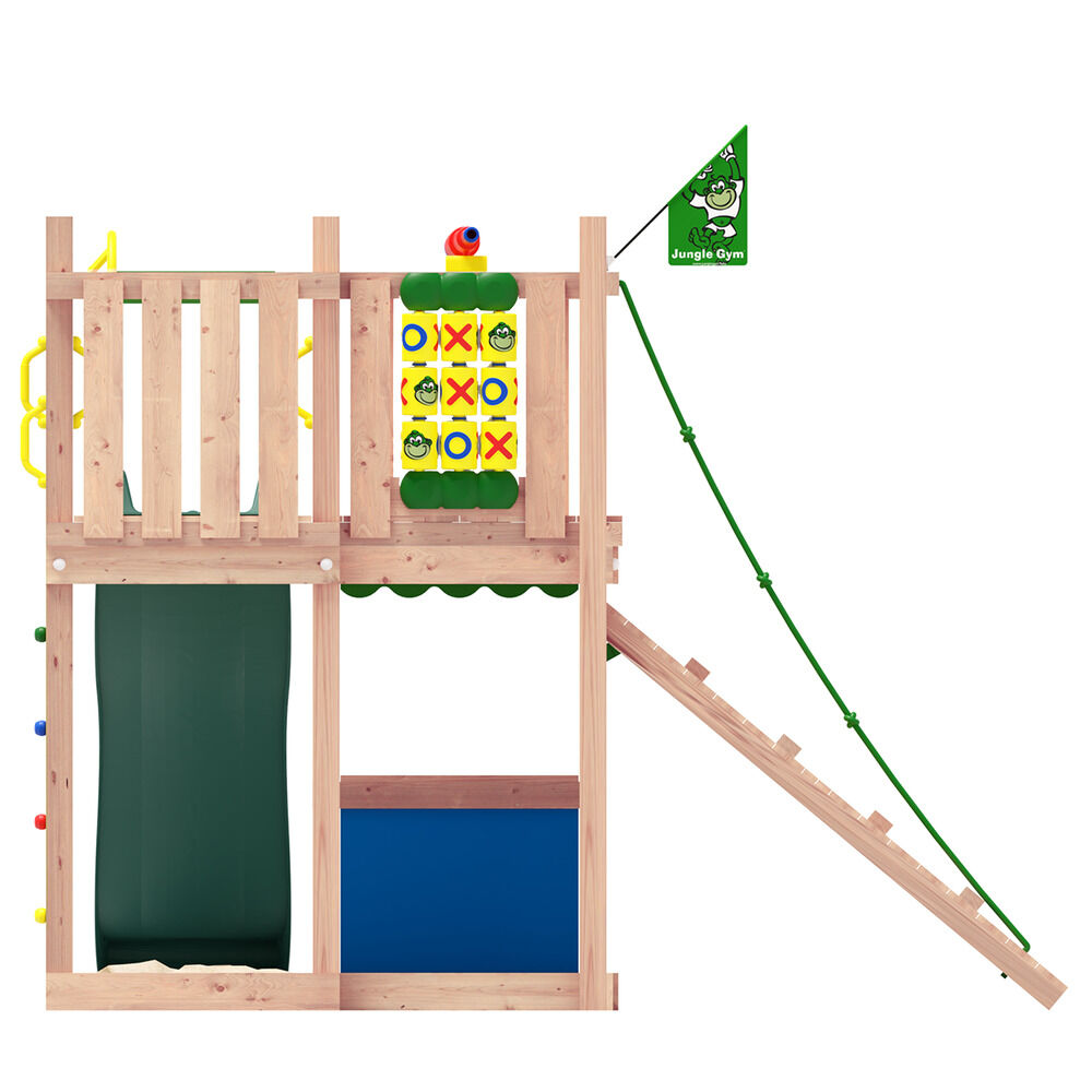 Jungle Gym Sauda Grenen - Speeltoestel - Donker groen - Grenenhout