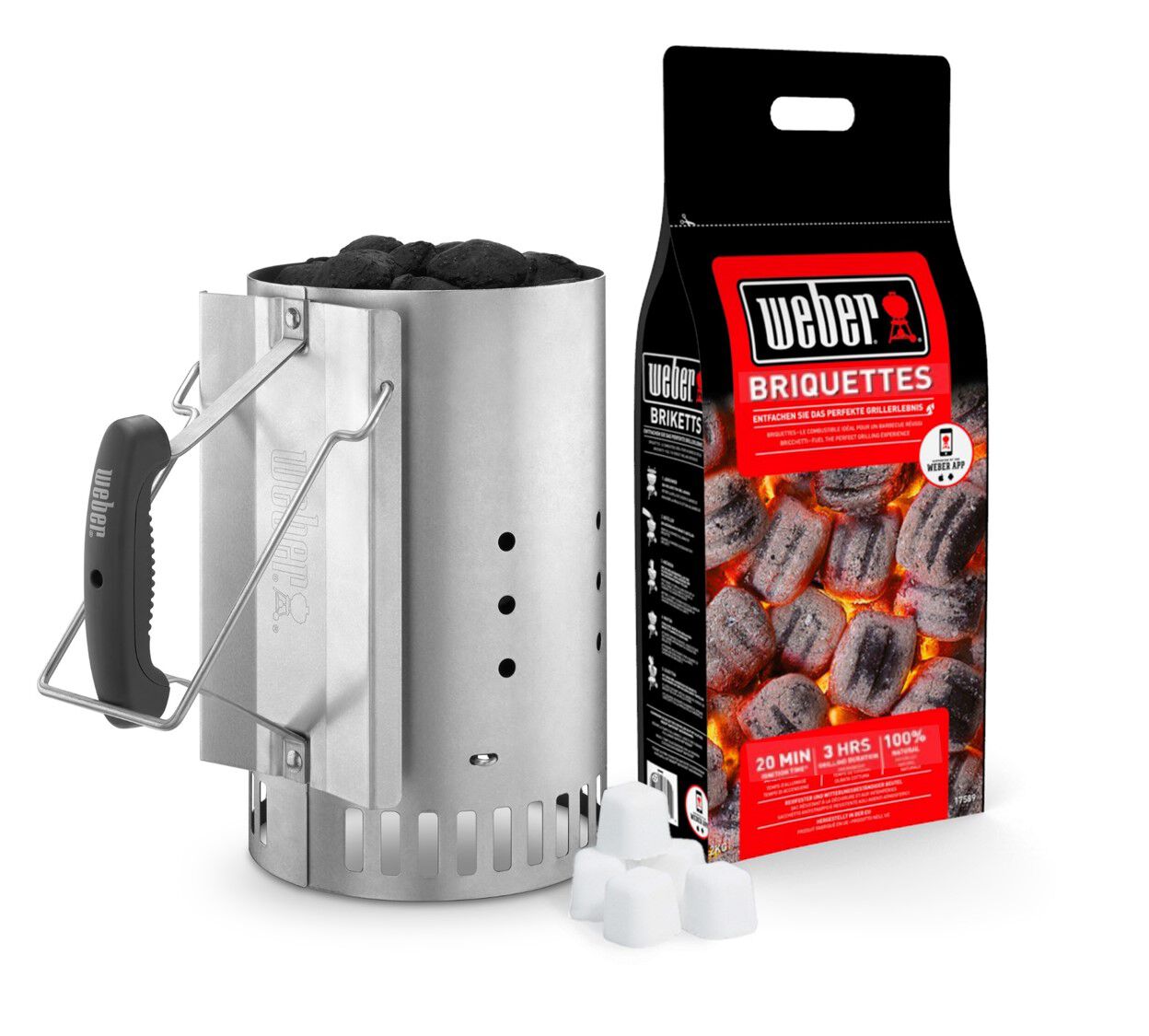 Weber Briketten Starters Accessoires voor Houtskoolbarbecues - BBQ brandstoffen