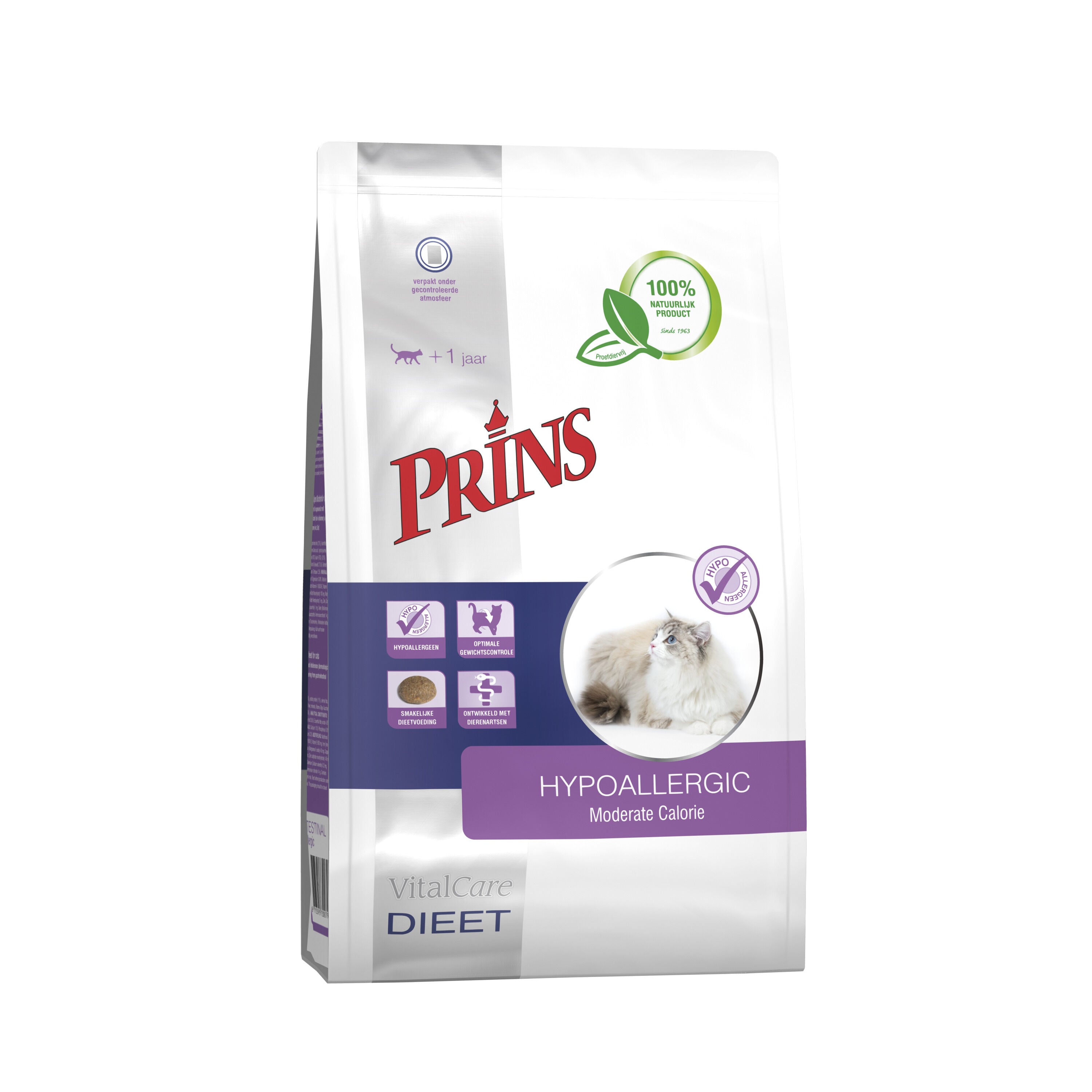 Prins Dieet VitalCare Hypoallergic - Kattenvoer veterinair - 1.5 Kilogram - Garnaal Prins Dieet VitalCare Hypoallergic - Kattenvoer veterinair - 1.5 Kilogram - Garnaal