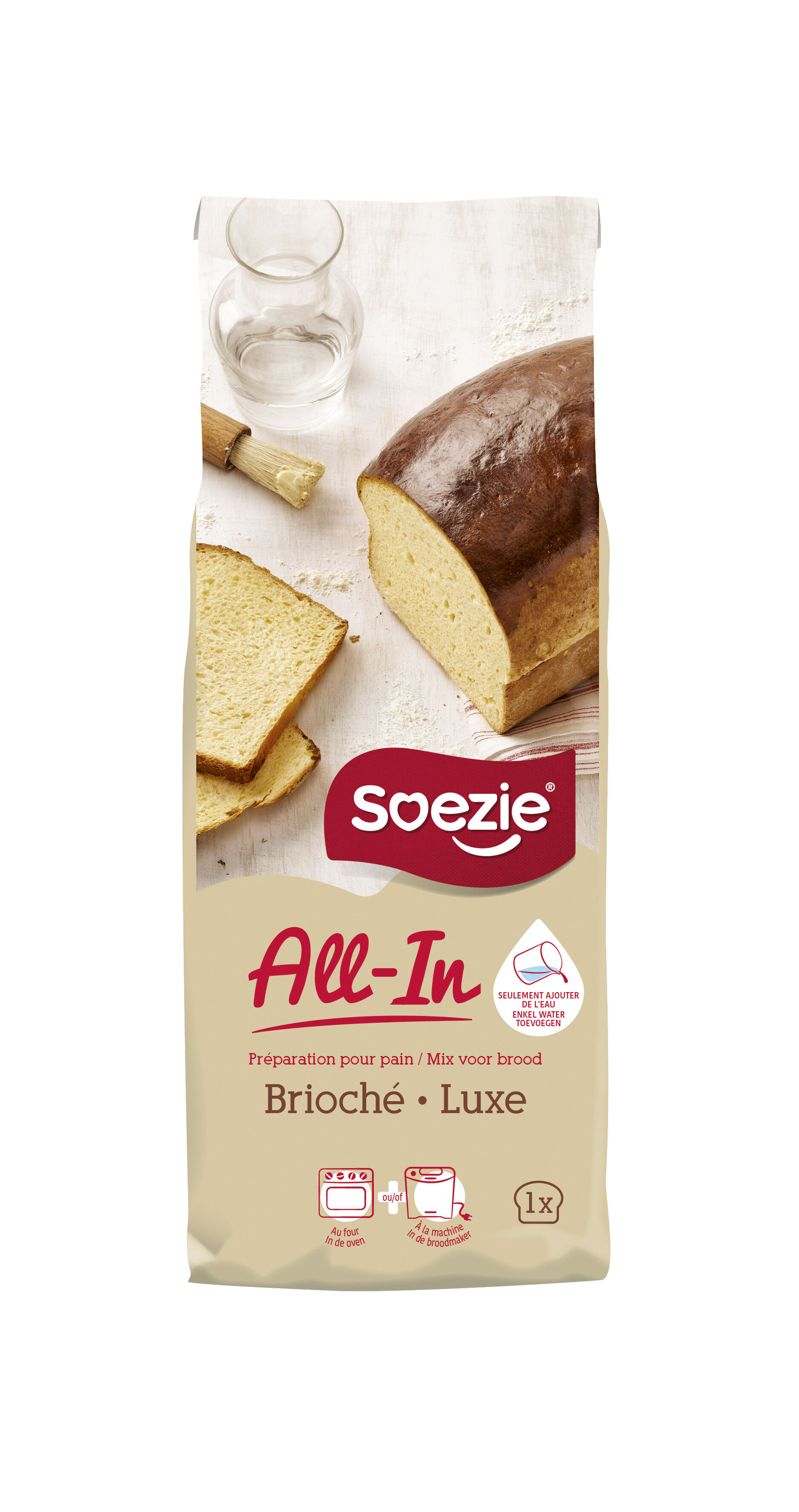 Soezie All-in-mix Luxebrood - Broodmeel - 0.5 Kilogram Soezie All-in-mix Luxebrood - Broodmeel - 0.5 Kilogram