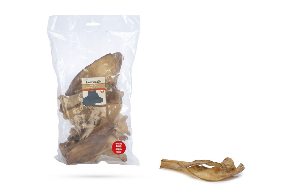 Beeztees Runderoren Voordeelverpakking- Hondensnack