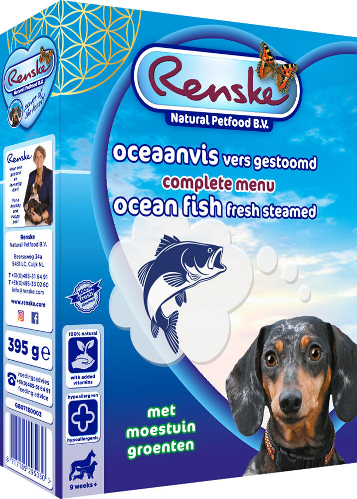Renske Vers Vlees Voeding  - Hondenvoer - 395 Gram - vis