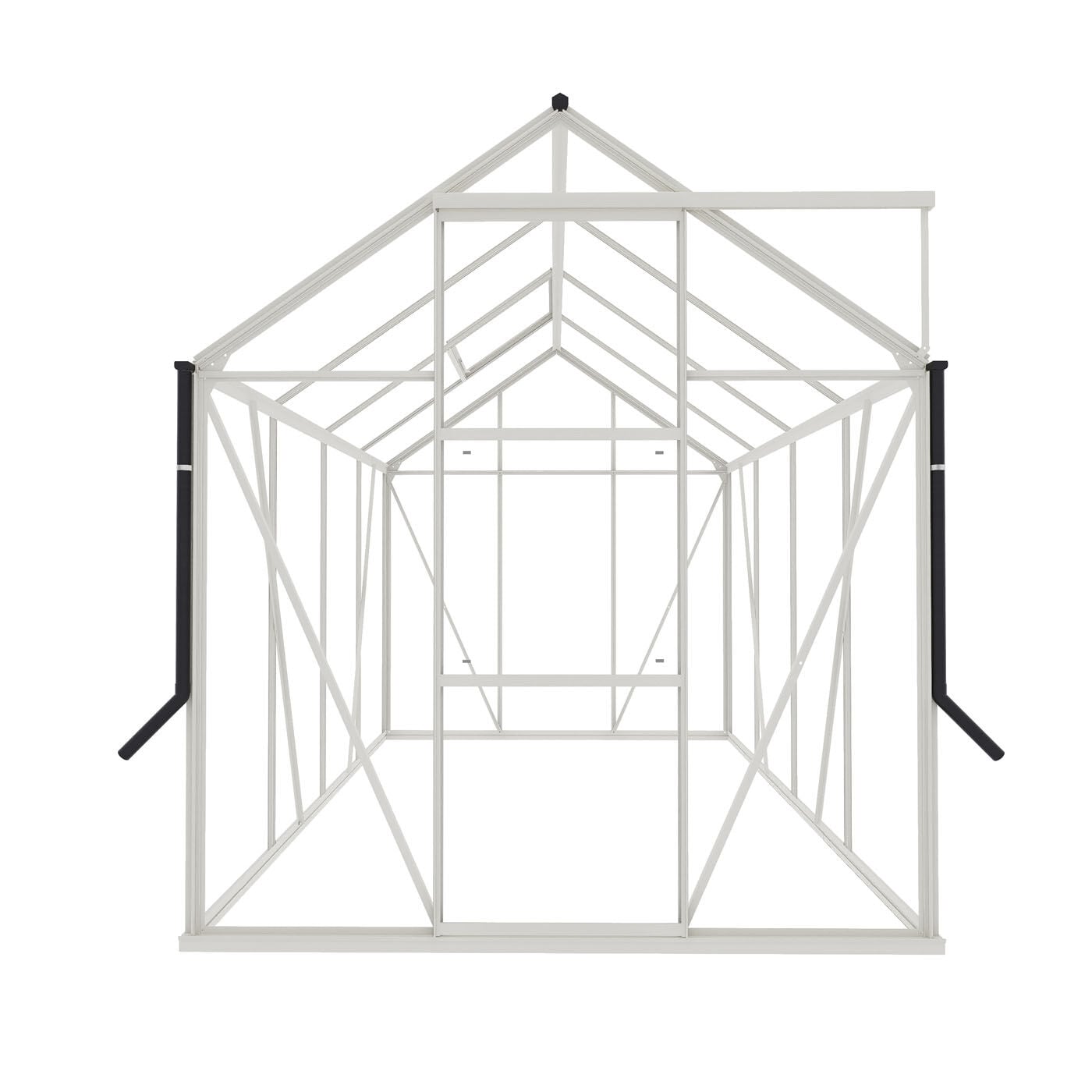 Royal Well Kate II Full Options - Tuinkas - Wit - 217x192x253 cm - Veiligheidsglas