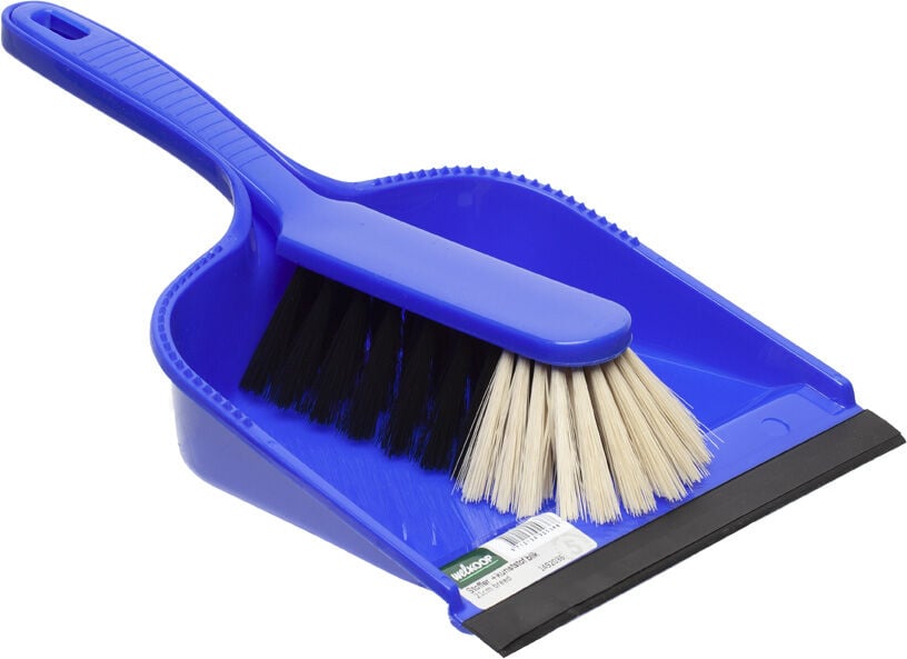 Welkoop - Stoffer & blik- Rood/Blauw - 21.5 cm