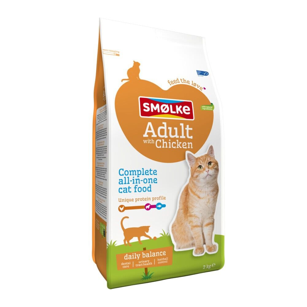 Smölke Adult - Kattenvoer - 2 Kilogram - kip