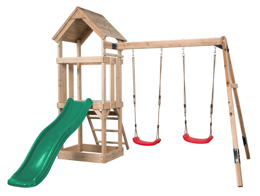 Swing King Noa - Speeltoestel - 34 Kilogram - Groen - Hout Swing King Noa - Speeltoestel - 34 Kilogram - Groen - Hout