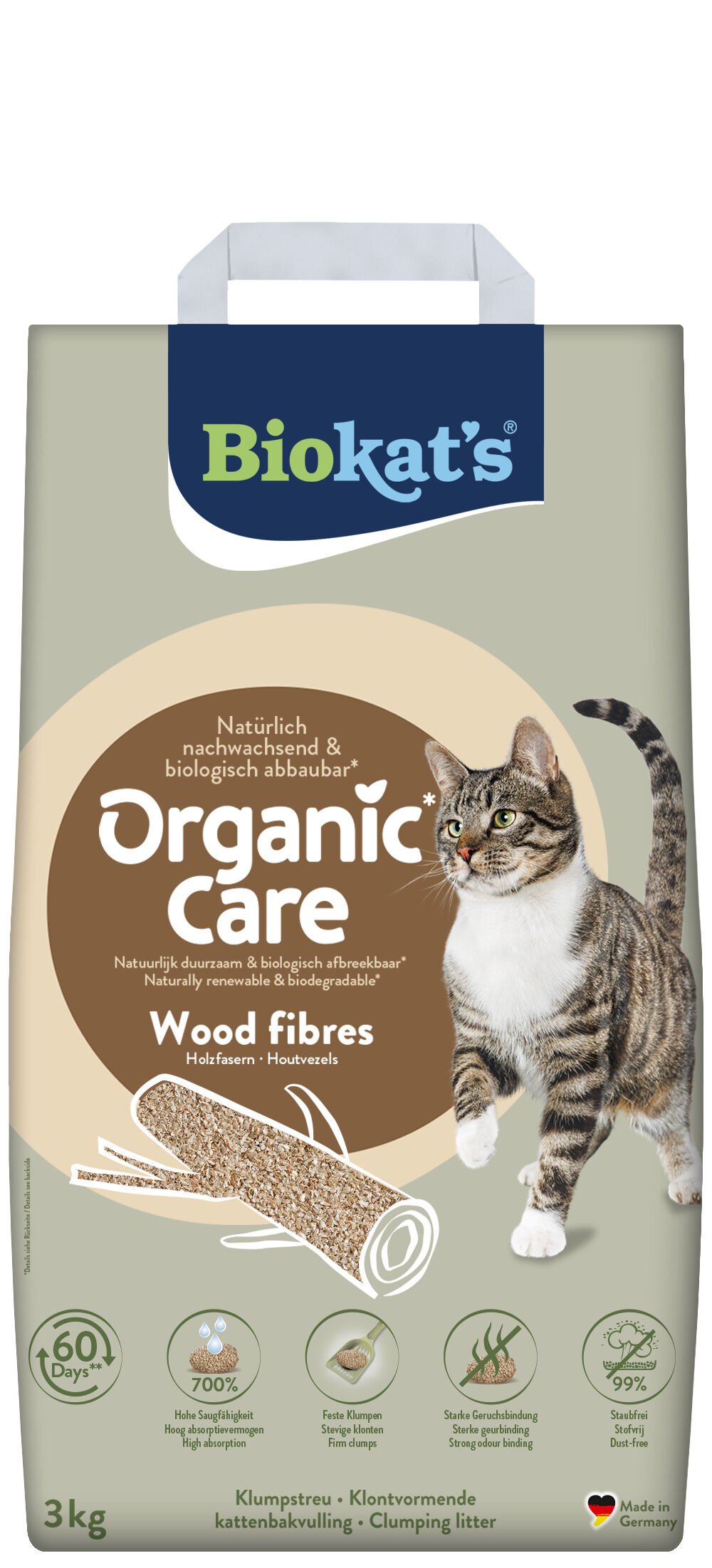Biokats Organic Care Houtvezels - Kattenbakvulling - 8 Liter Biokats Organic Care Houtvezels - Kattenbakvulling - 8 Liter