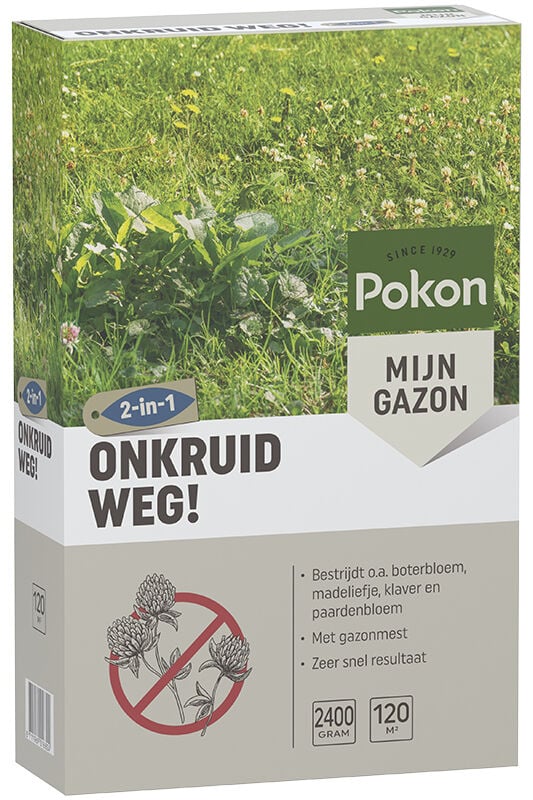 Pokon Onkruid weg - Gazonmeststof - 120 m2 - 2400 Gram