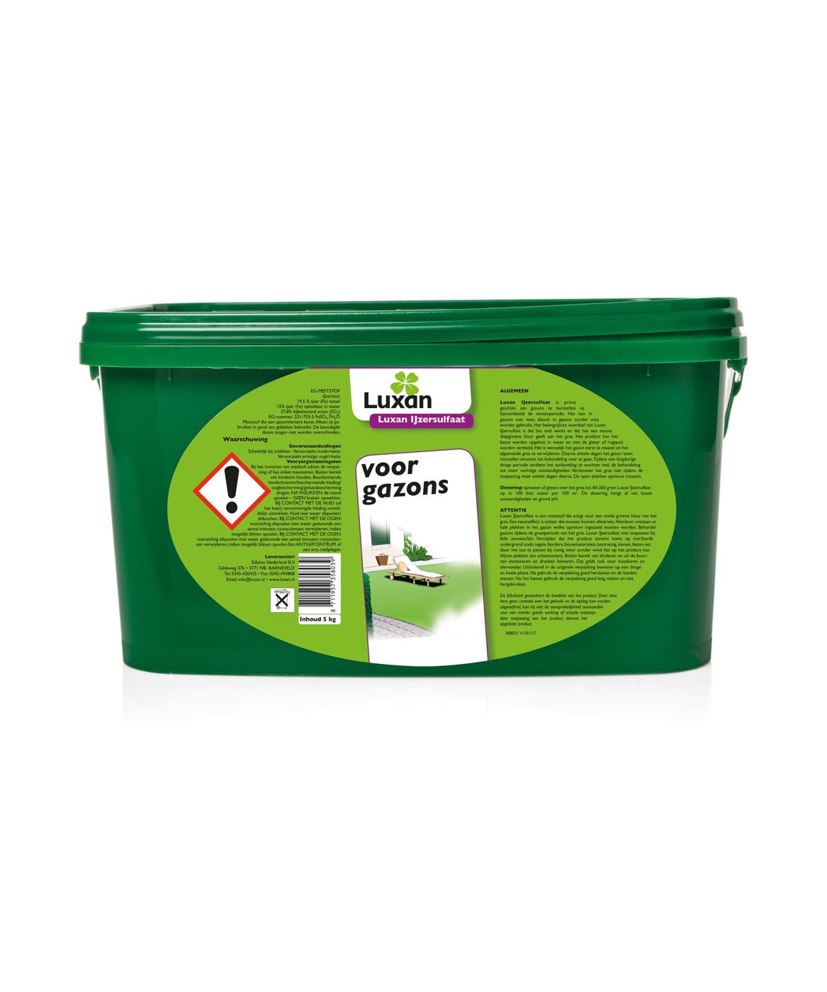 Luxan IJzersulfaat - Voor gazons - 5 Kilogram Luxan IJzersulfaat - Voor gazons - 5 Kilogram