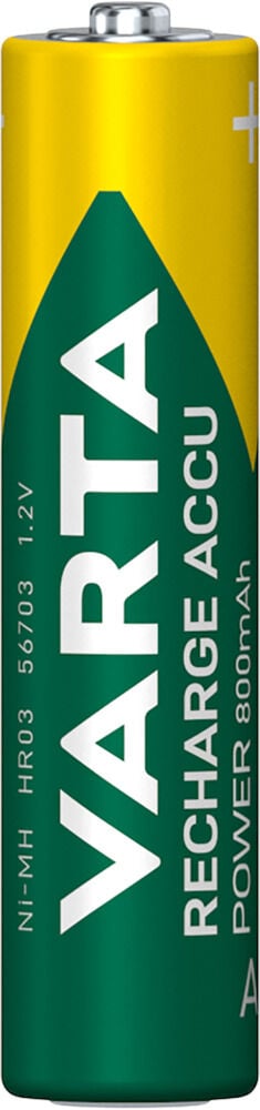 Varta AAA 800mAh Oplaadbaar - Batterij - 4 Stuks
