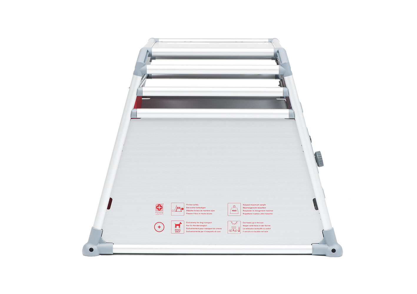 4Pets Pro 3 - Autobench Hond - chroom - 66x6868x83.5 cm - M