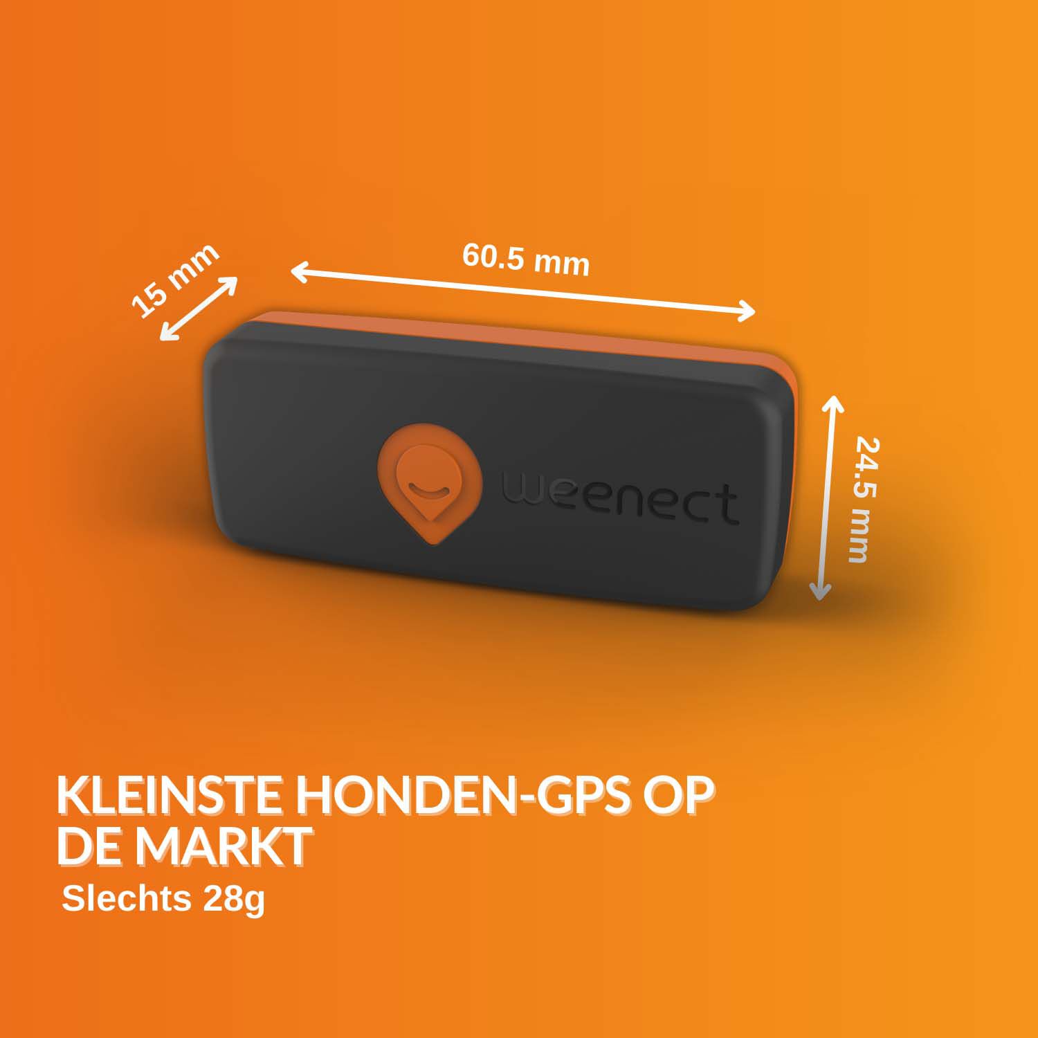 Weenect - GPS tracker Hond - zwart - XS