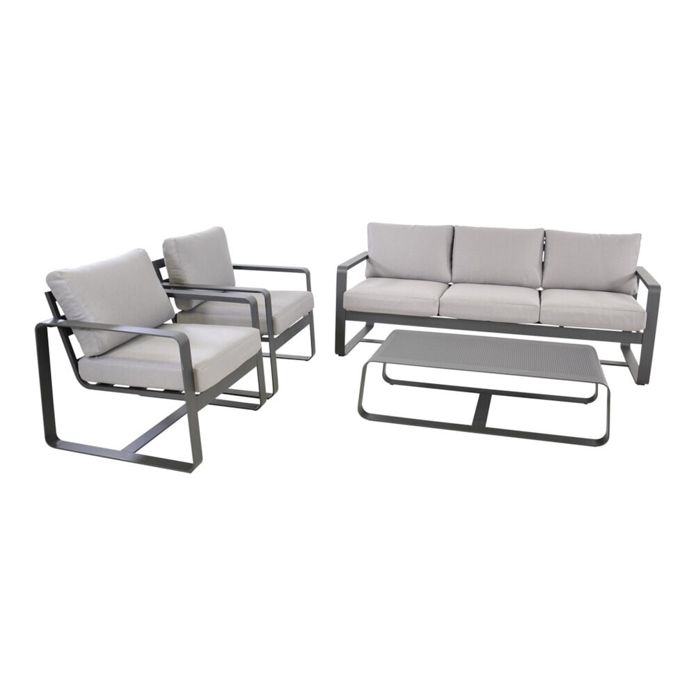 Lesli Living Belezza - Loungeset - Antraciet - 1x194x1 cm