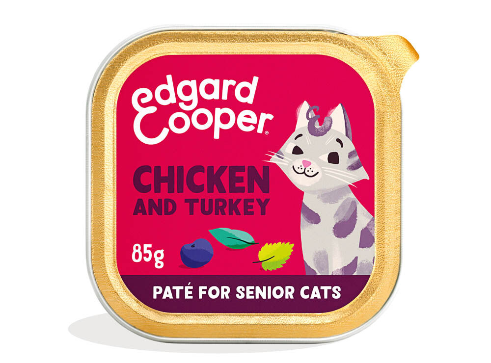 Edgard & Cooper Senior Paté - Kattenvoer - 85 Gram - kalkoen, kip