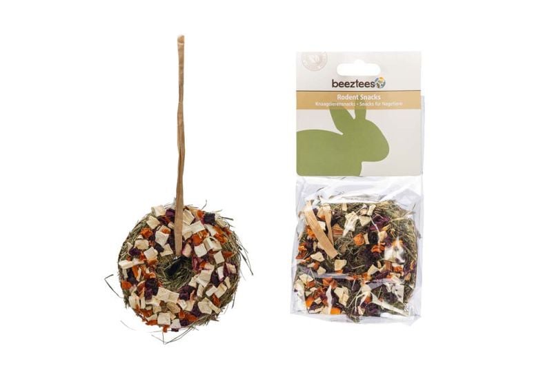 Beeztees Hooi donut - Knaagdiersnack - 65 Gram - wortel