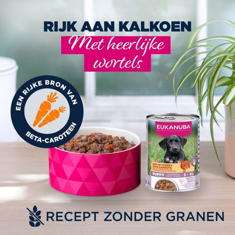 Eukanuba Puppy Paté  - Hondenvoer - 400 Gram - kalkoen