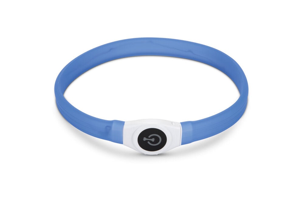 Beeztees Safety Gear Glowy USB - Lichtgevende Halsband - Hond - blauw - 2.5 cm Beeztees Safety Gear Glowy USB - Lichtgevende Halsband - Hond - blauw - 2.5 cm