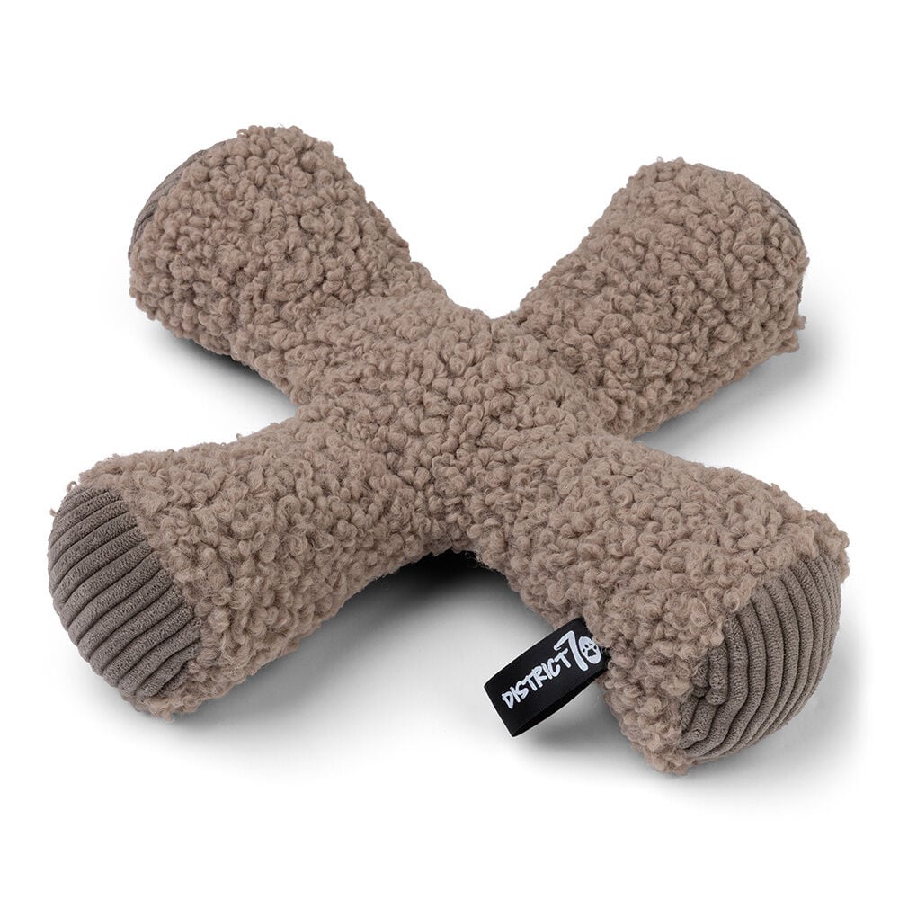 District 70 Ziggy Pluche - Knuffel - Hondenspeelgoed - Taupe - 7x30x30 cm - Large